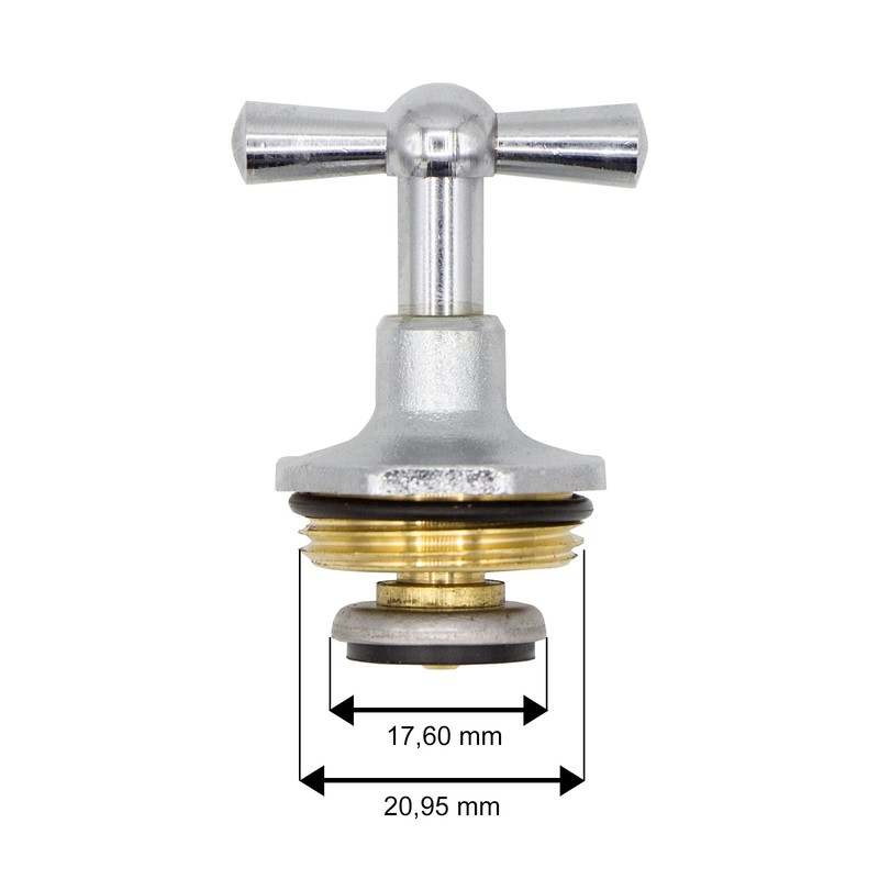 VARIOSAN 14696 1/2-Inch Toggle Top Matt Chrome-Plated Brass