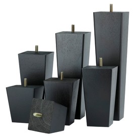 OURISON 2 Inch Wood Couch Furniture Legs Pack of 4- with M8 Bolt, Drill Bits- Espresso Square Tapered Sofa Replacement Feet Leg for Furniture, Recliner, Armchair, Ottoman, Cabinet, Nightstand