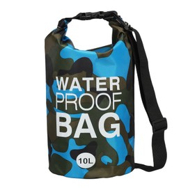 YELARXI Waterproof Dry Bag, 10L Fit for Women Men Water Proof Bags Lightweight Dry Storage Floating Backpack with Whistle for Travel Boating Kayaking (Sky Blue Camouflage)
