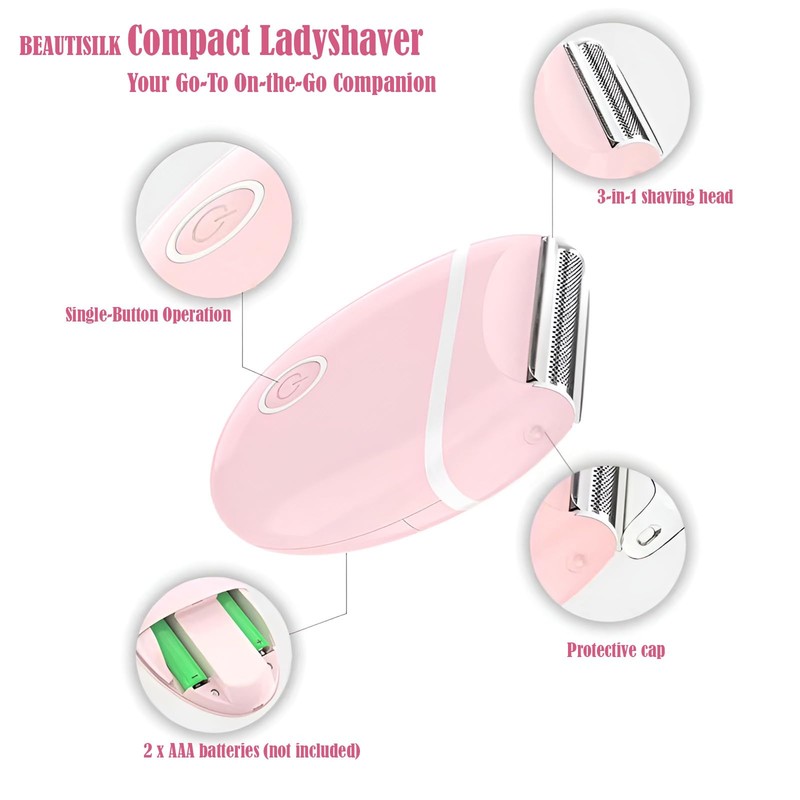 Electric Hair Shaver for Women: Compact, Cordless Wet & Dry