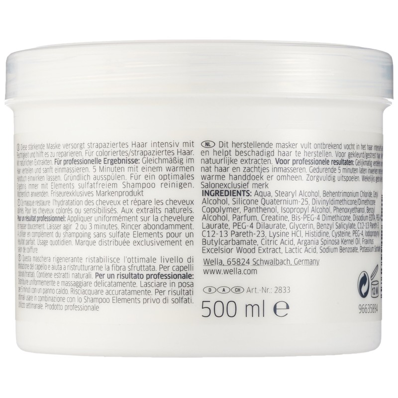 Wella Elements Strengthening Mask, Pack of 1, (1 x 0.5