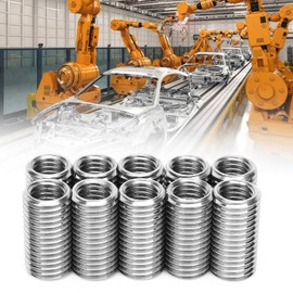 Leopacat Pieces Thread Insert Reducing Nut, Self-Tapping Thread Adapter M8 to M12 Adapter 10 Pieces Reducer Nut Repair Sleeve Female Conversion Nut Screw Reduction Conversion Tool