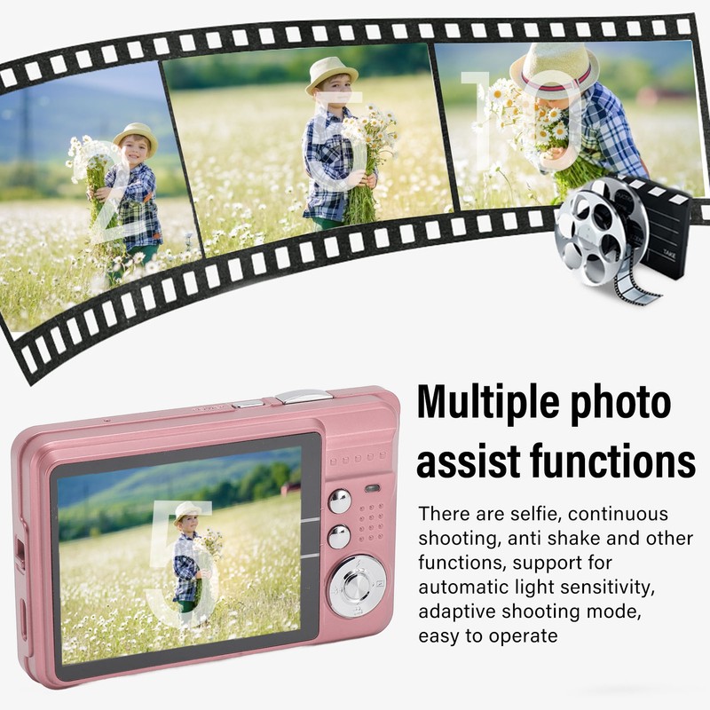 4K Digital Camera 48MP HD 2.7 Inch Screen 8X Zoom