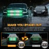 XRIDONSEN 2PCS 30 inch Green White Grill Emergency Lights Strip