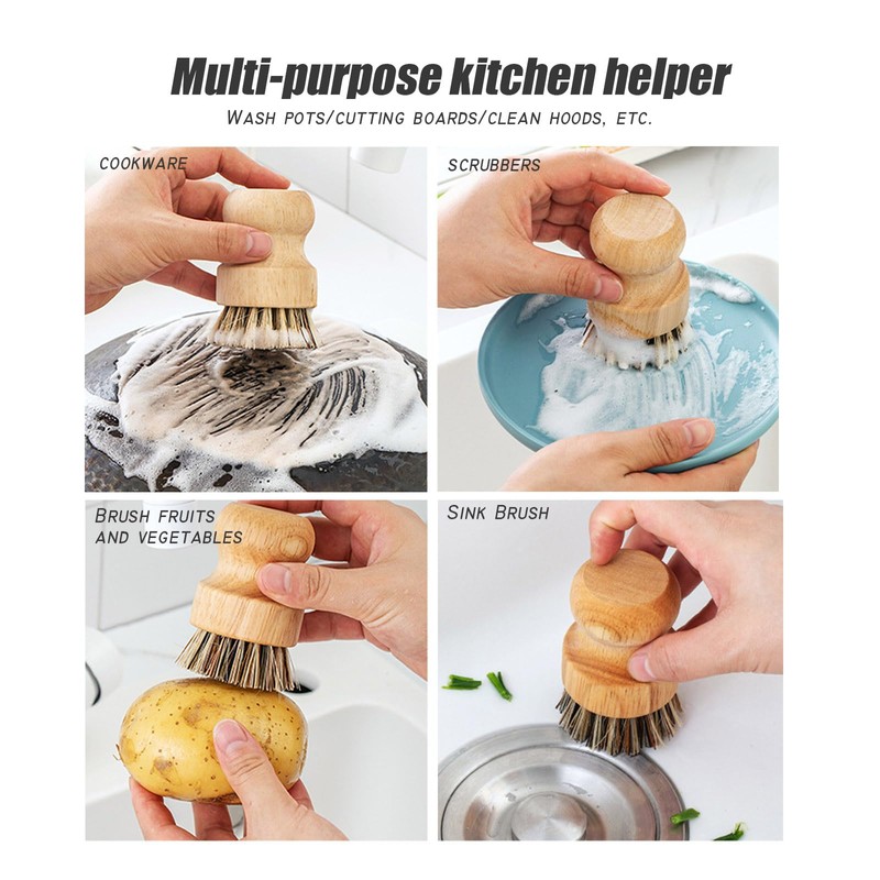 Pot Sink Washing Brush Cup Brush Scrubber Cleaning Brush for