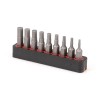 TEKTON 1/4 In. Metric Hex Bit Set with Rail (2