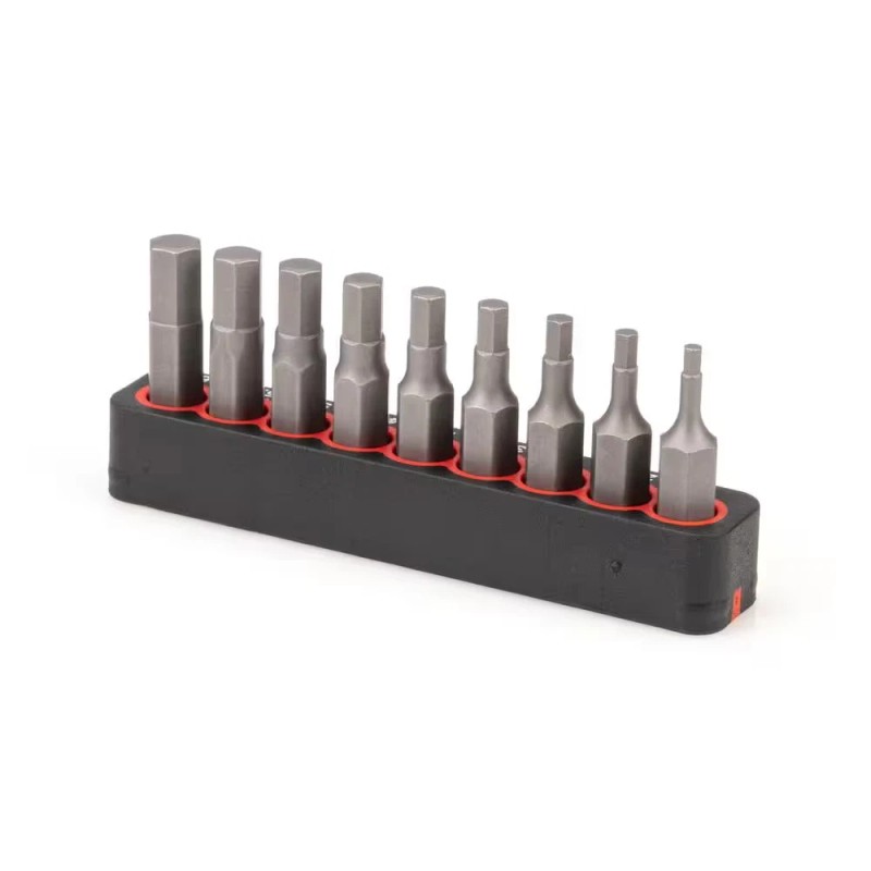 TEKTON 1/4 In. Metric Hex Bit Set with Rail (2