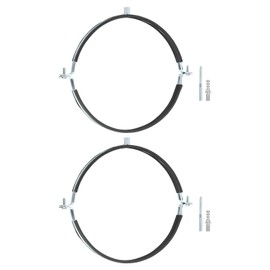 sourcing map 2 Pcs Adjustable Pipe Bracket Clamp, 10"(254mm) Wall Ceiling Mount Split Ring Pipe Hanger Galvanized Iron Pipe Strap Support with Screw & Expansion Tube for Pipe Tube