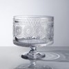 MDLUU Glass Trifle Bowl with Pedestal, 3.43qt Footed Dessert Stand,