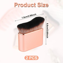 Siren Body Tanning Brush Set - 2Pcs Foundation and Makeup Brush for Self Tanner Application, Face and Body Blending - Color E