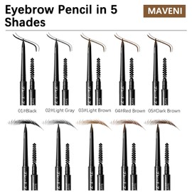 MAVENI Microblading Eyebrow Pencil for Women,0.1mm Ultra-Fine Mechanical Pencil,Draws Tiny Brow Hairs and Fills in Sparse Areas and Gaps,Makeup Brow Definer Waterproof,Lasting,0.2g