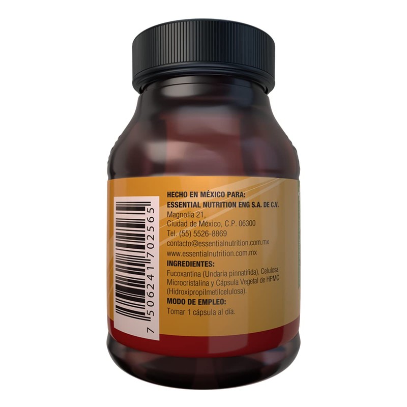 Essential Nutrition, Fucoxantina 30 Cápsulas Veganas de 500 mg