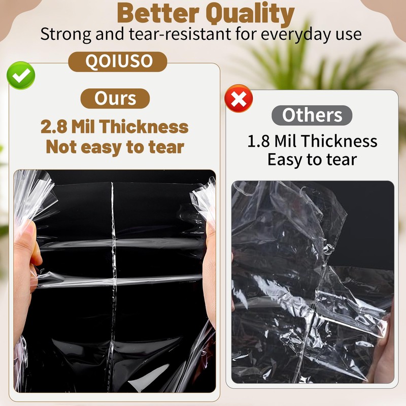 QOIUSO 6Pack Large Cellophane Basket Bags 35x45 Inch – Jumbo