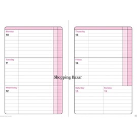 Tiger academic diary 2019-2020 Student Planner twin wire A5 week to view diary - PURPLE