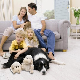 Lamb Plush Sheep Stuffed Animal Decorations 3Pcs (Sitting, Standing, Kneeling) White Sheep Toys Gift for Kids Little Girl/Boy Baby Gift Hugging Toy