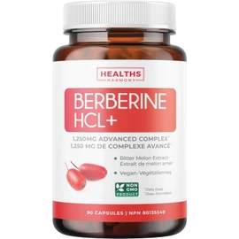 Berberine 1000mg | Healthy Cholesterol, Glucose & Lipid Metabolism & Cardiovascular Health Support | High Potency Berberine Supplement with Bitter Melon & Banaba Extract | Made in Canada | 90 Ct