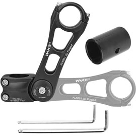 BESNIN Bike Stem Adjustable 0-90 Degree MTB Stem for 25.4/31.8mm Handlebar, 130mm Stem Length, Aluminum Alloy Handlebar Stem for Mountain Bike, Road Bike, BMX, Cycling
