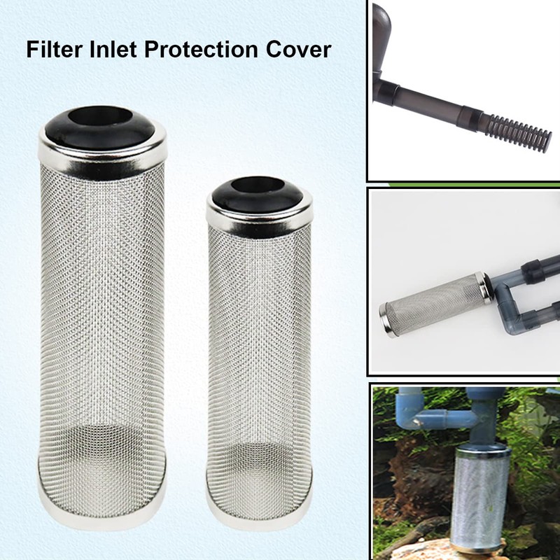 Bilindasly 12mm Stainless Steel Aquarium Inflow Inlet Filter Aquarium Filter