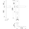 HOPPE Roissy 2857673 Door Handle Set on Long Plate Profile
