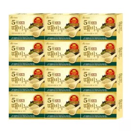 Mugunghwa 무궁화 오곡때비누 90g x 12개 Mugunghwa Five Grain Tea Soap 90g x 12pcs [Single item]