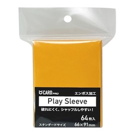 CARD PRO Play Sleeve Emboss Play Sleeves for Standard and Regular Cards, Single Sleeve Recommended, Pack of 64 (K. Lightning Yellow)