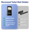 Bernkot Recessed Toilet Paper Holder, Double Roll Toilet Tissue Holder