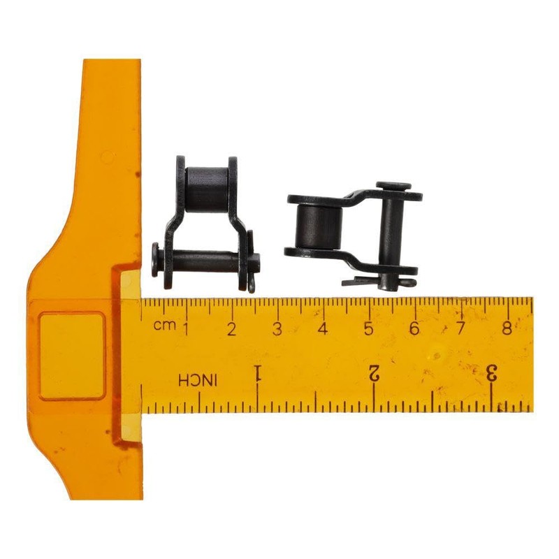 Fudeshe 10Pcs Roller Chains,#50 Chain Offset Half Link Roller, Carbon