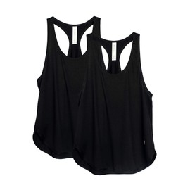 icyzone Workout Tank Tops for Women - Athletic Yoga Tops, Racerback Running Tank Top(Pack of 2)