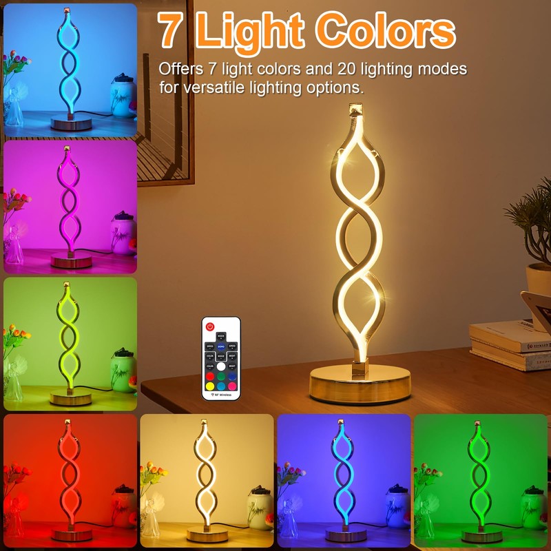 NEWNEN LED Table Lamp, RGB & Warm White LED Desk