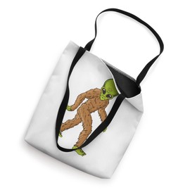 Funny Alien Bigfoot Disguise Secret Behind Sasquatch Hiding! Tote Bag