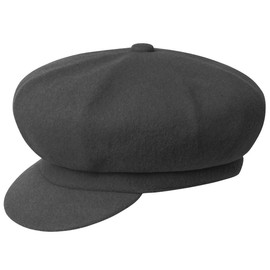 kangol Unisex Wool Spitfire Flat Cap, Grey (Dark Flannel), Large (Manufacturer Size:Large)