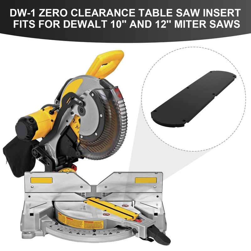 RMSPO DW-1 Zero Clearance Insert Fits for Dewalt Fixed Miter