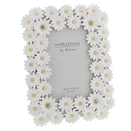 Impressions White Resin Daisy Photo Frame 4" x 6" FR49846