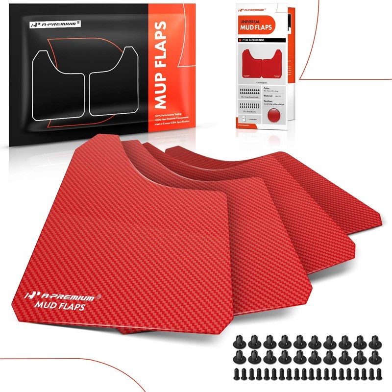 A-Premium Universal Mud Flaps, 4 Pack Splash Guards for Truck