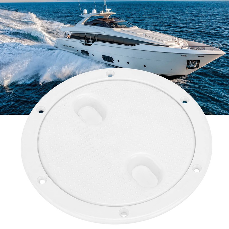 Deck Plate, 6in Deck Plate Inspection Hatch Cover Round White