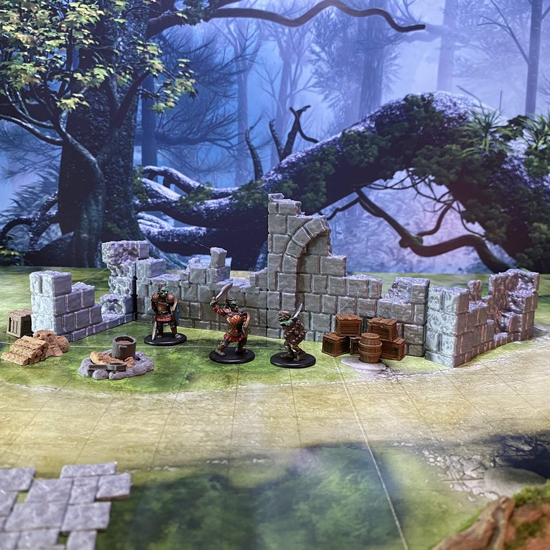 Extruded Gaming Wall Ruins Set 1