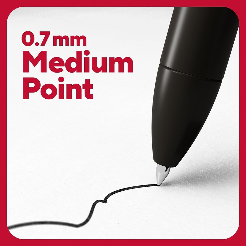 Staples TRU RED Retractable Quick Dry Gel Pens, Medium Point,