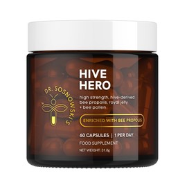 Dr Sosnowski's Hive Hero Bee Propolis, Royal Jelly, Bee Pollen - Triple Action, Maximum Potency Hive Formula | Vegetable Capsules, 60ct