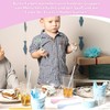 Plastic Spoons, Pack of 6 Colour Plastic Spoons, Long Egg