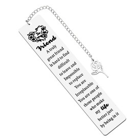 Best Friend Friendship Bookmark Gifts for Women Friends BFF Bestie Gifts for Teen Girls Sentimental Bday Christmas Gifts for Best Friend Book Lovers - A Truly Great Friend is Hard to Find Bookmarks