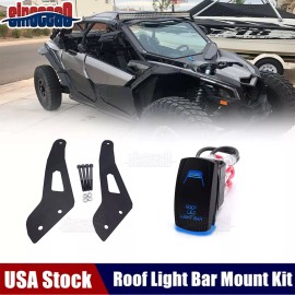 sinocea0 Roof 50" LED Light Bar Mount Bracket Switch Kit For Can-Am Maverick X3 Max Turbo