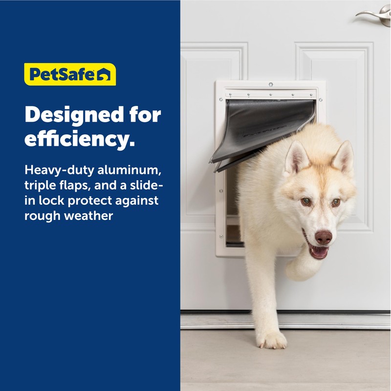 PetSafe Extreme Weather Plastic Pet Door - Energy-Saving Thermal Barrier