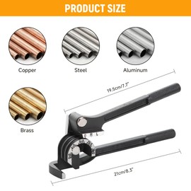 Hoteche 3-in-1 Pipe Bender | 6/8/10 mm | 0°-180° Bending Angle | Aluminium Housing with Powder Coating