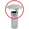 Stainless Steel Chimney Flue Cowl Pipe Rain Cover Protector Cap