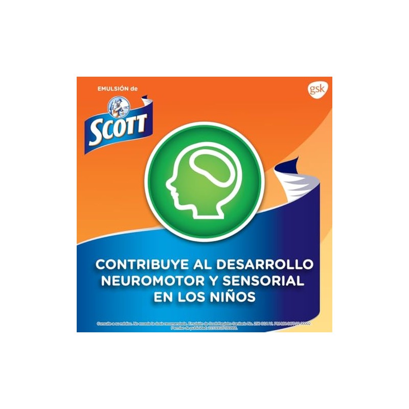 Scott Suplemento Alimenticio Multivitamínico, Vitaminas A y D, Sabor Fresa,