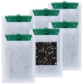 SAIERTE Large Replacement Filter Cartridges, Enhanced with Maifan Stone & Zeolite, Compatible with Whisper Bio-Bag for Whisper 20i/40i, IQ20/30/45/60, PF20/30/40/60 – Keeps Aquarium Clear,6 PC