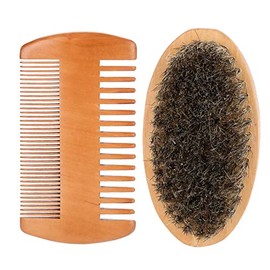 Kit de Cepillo y Peine para Bigote y Barba, Cepillo de Afeitar para Barba Facial, Kit de Herramientas para Limpieza de Barba, de Navidad para Hombres