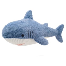 Kiuiom 25 cm White Shark, Soft Toy Soft Shark, Fluffy Stuffed Toy Fish, White Shark Cuddly Toy, Children's Cuddly Soft Plush Toy, for Children, Birthdays and Special Occasions
