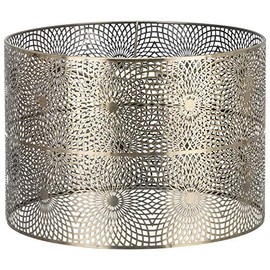 Floral Fretwork Pendant Interior Moroccan Themed Metal Ceiling Light Shade Easy Fit Pendant (Floral Bronze)