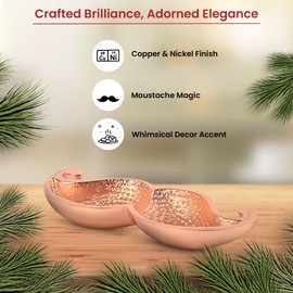 storeindya Thanksgiving Gifts Copper Moustache Trinket Dish Stylish Accent & Gift Idea for Christmas and Birthdays
